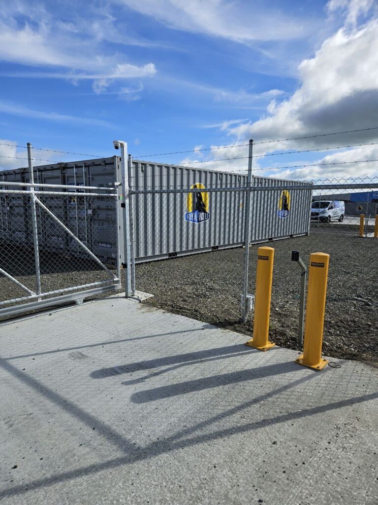 Camera covering a yard gate