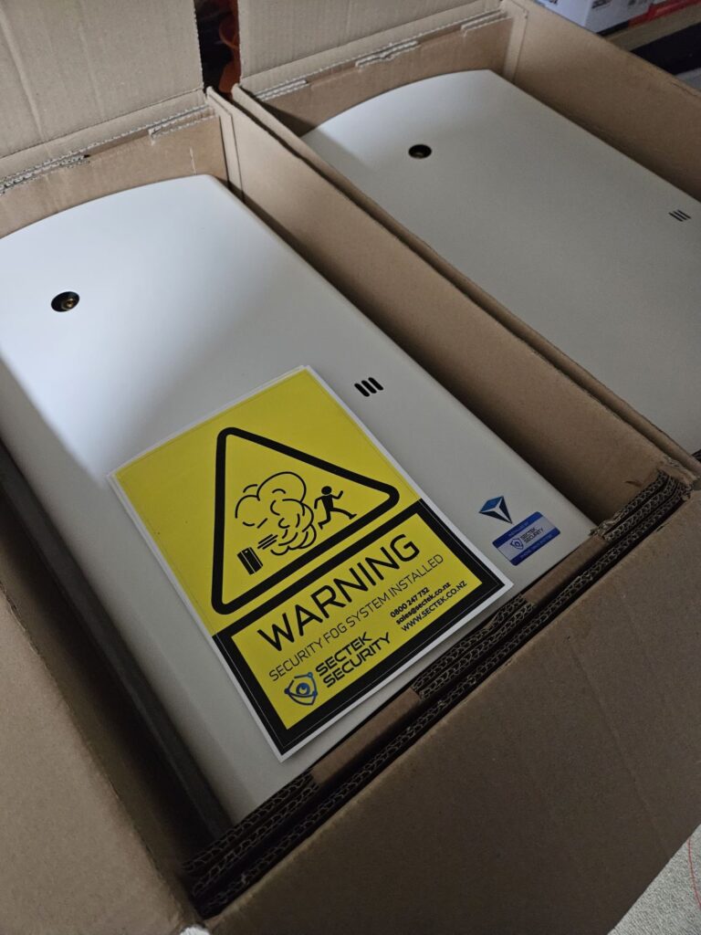 Fog cannons ready to install