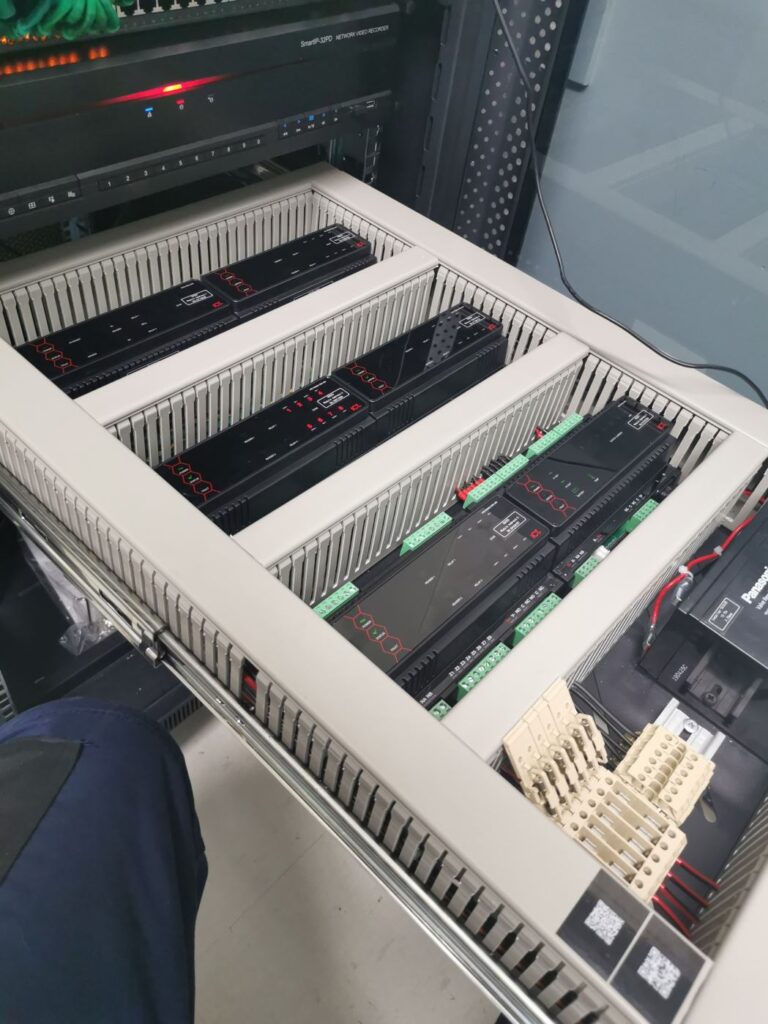 ICT Protege modules in a rack