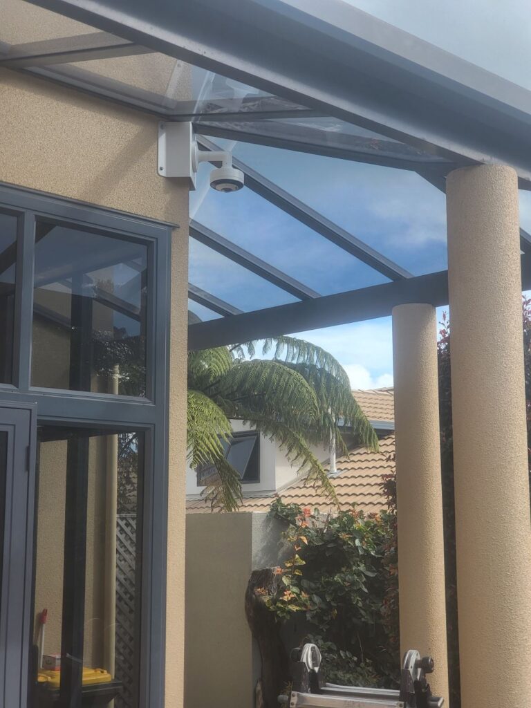 Provision 360 camera on a patio