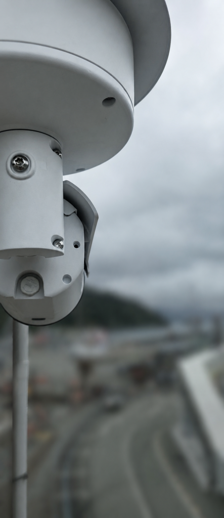 PTZ camera overlooking a port